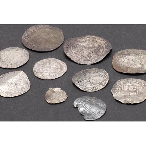 1792 - A COLLECTION OF TEN ELIZABETH I HAMMERED SILVER COINS TO INCLUDE FIRST ISSUE GROAT AND OTHERS. Eliza... 