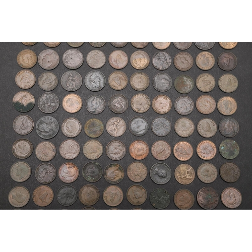 1798 - A PARTIAL DATE RUN OF FARTHINGS, CHARLES II AND LATER. Farthings: Charles II 1675, George II 1754, G... 