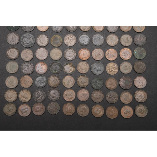 1798 - A PARTIAL DATE RUN OF FARTHINGS, CHARLES II AND LATER. Farthings: Charles II 1675, George II 1754, G... 