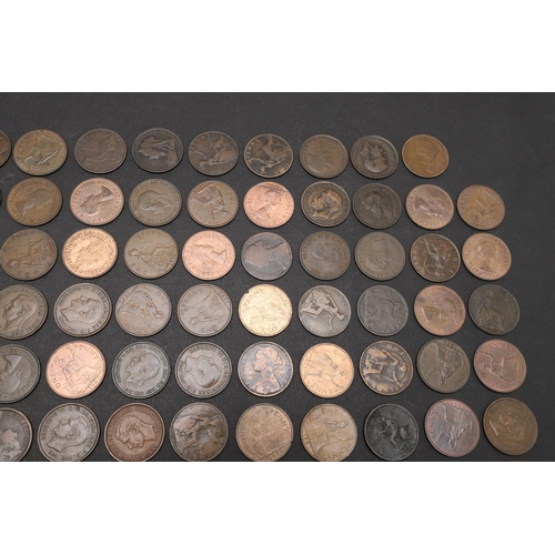 1800 - A PARTIAL DATE RUN OF COPPER PENNIES, GEORGE III AND LATER. Pennies: George III, 1799 (2), 1807, Wil... 