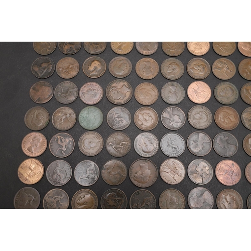 1800 - A PARTIAL DATE RUN OF COPPER PENNIES, GEORGE III AND LATER. Pennies: George III, 1799 (2), 1807, Wil... 