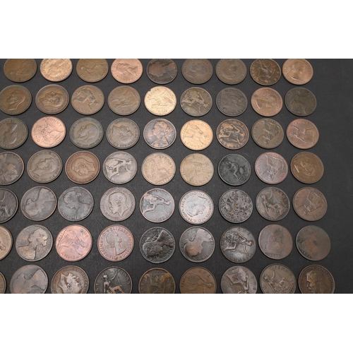 1800 - A PARTIAL DATE RUN OF COPPER PENNIES, GEORGE III AND LATER. Pennies: George III, 1799 (2), 1807, Wil... 