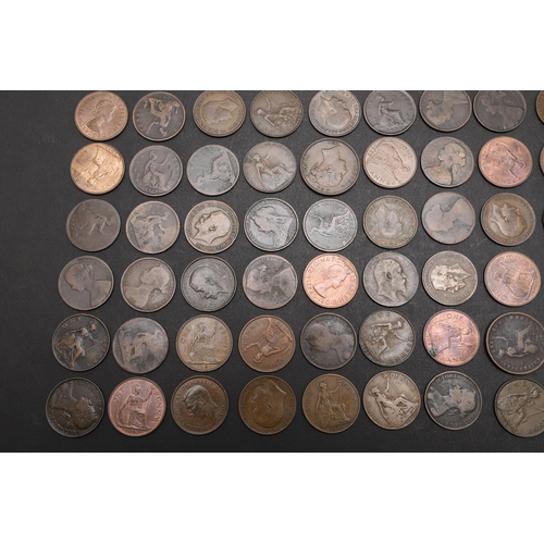 1800 - A PARTIAL DATE RUN OF COPPER PENNIES, GEORGE III AND LATER. Pennies: George III, 1799 (2), 1807, Wil... 