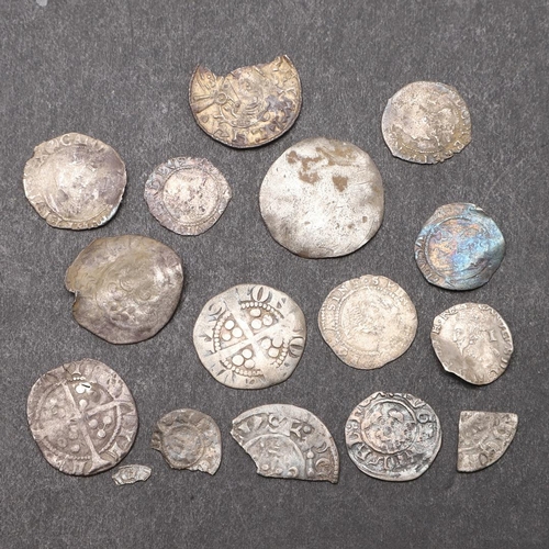 1809 - A COLLECTION OF HAMMERED SILVER COINS TO INCLUDE A HENRY VIII PENNY. Henry VIII silver penny, sovere... 