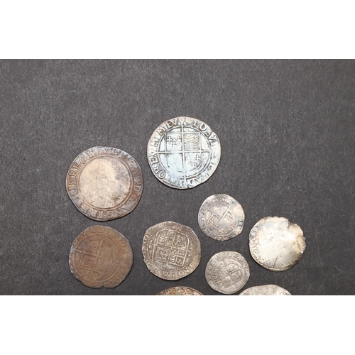 1814 - AN ELIZABETH I HAMMERED SILVER SHILLING AND OTHERS. An Elizabeth I shilling, mintmark A for 1582-4 t... 