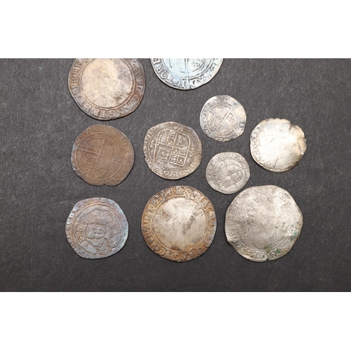 1814 - AN ELIZABETH I HAMMERED SILVER SHILLING AND OTHERS. An Elizabeth I shilling, mintmark A for 1582-4 t... 