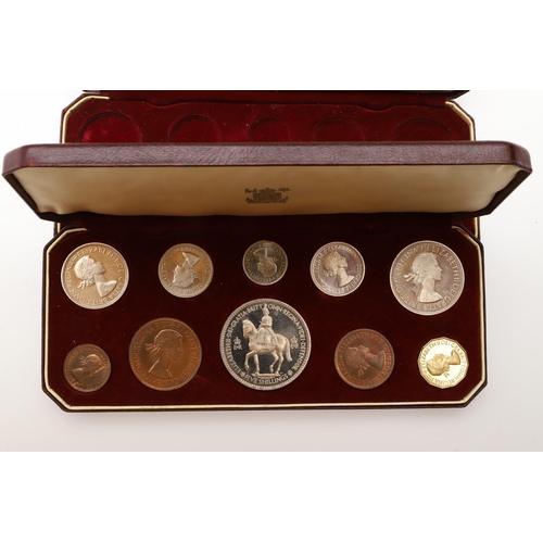 1825 - THREE ELIZABETH II CORONATION SPECIMEN SETS AND ANOTHER. Three Elizabeth II ten coin specimen sets, ... 