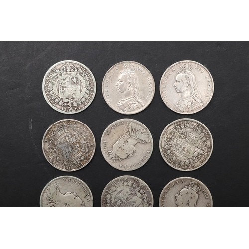 1840 - A COLLECTION OF VICTORIAN HALFCROWNS, JUBILEE BUST. Queen Victoria Halfcrowns, jubilee bust l. Rever... 