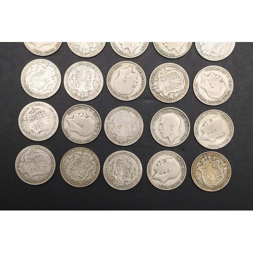 1844 - A COLLECTION OF GEORGE V HALFCROWNS, 1921. George V Halfcrown, bare head l. Reverse crowned shield o... 