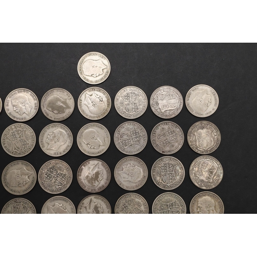 1849 - A COLLECTION OF GEORGE V HALFCROWNS, 1922 AND LATER. George V Halfcrowns, bare head l. Reverse crown... 