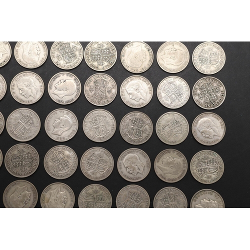 1850 - A COLLECTION OF GEORGE V HALFCROWNS, 1933 AND LATER. George V Halfcrowns, bare head l. Reverse crown... 