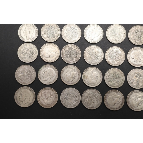 1850 - A COLLECTION OF GEORGE V HALFCROWNS, 1933 AND LATER. George V Halfcrowns, bare head l. Reverse crown... 