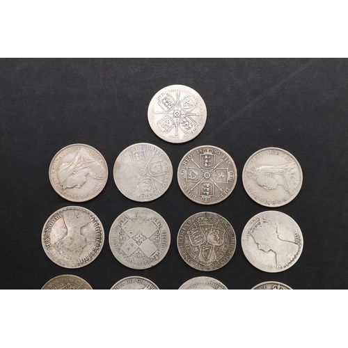 1854 - A DATE RUN OF FLORINS 1871 AND LATER. Florins: 1871, 1872, 1878, 1885, 1888, 1890 (2), 1891 (2), 189... 