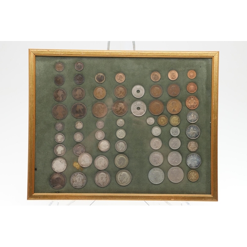 1860 - FOUR FRAMED COLLECTIONS OF COINS, EDWARD III AND LATER. Four framed collections of coins: 2012 colle... 