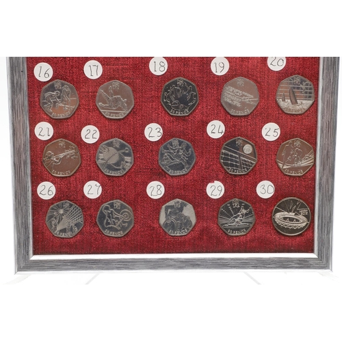 1860 - FOUR FRAMED COLLECTIONS OF COINS, EDWARD III AND LATER. Four framed collections of coins: 2012 colle... 