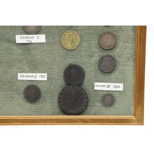 1860 - FOUR FRAMED COLLECTIONS OF COINS, EDWARD III AND LATER. Four framed collections of coins: 2012 colle... 