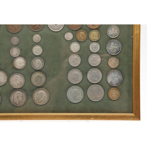 1860 - FOUR FRAMED COLLECTIONS OF COINS, EDWARD III AND LATER. Four framed collections of coins: 2012 colle... 