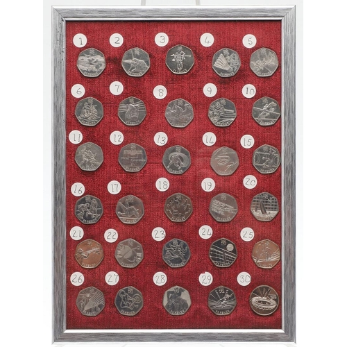 1860 - FOUR FRAMED COLLECTIONS OF COINS, EDWARD III AND LATER. Four framed collections of coins: 2012 colle... 