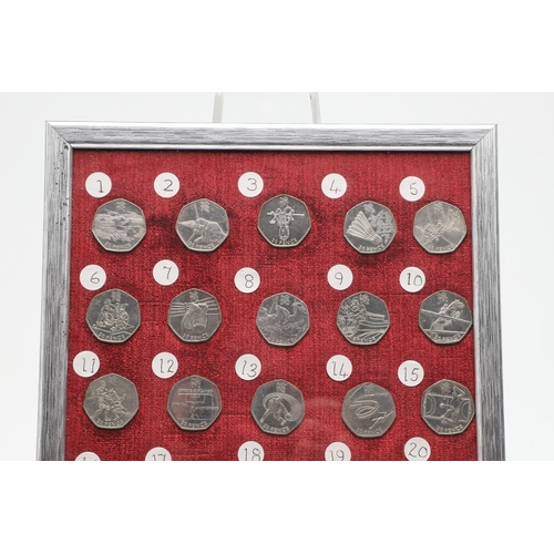 1860 - FOUR FRAMED COLLECTIONS OF COINS, EDWARD III AND LATER. Four framed collections of coins: 2012 colle... 