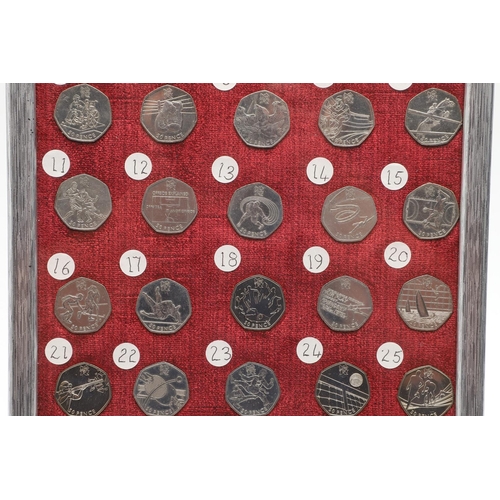 1860 - FOUR FRAMED COLLECTIONS OF COINS, EDWARD III AND LATER. Four framed collections of coins: 2012 colle... 