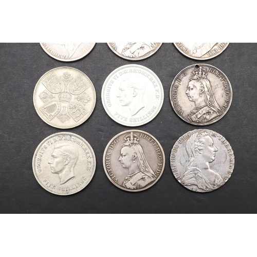 1866 - A COLLECTION OF CROWNS, GEORGE IV AND LATER. A George IV Crown, laureate bust l. Reverse St. George ... 