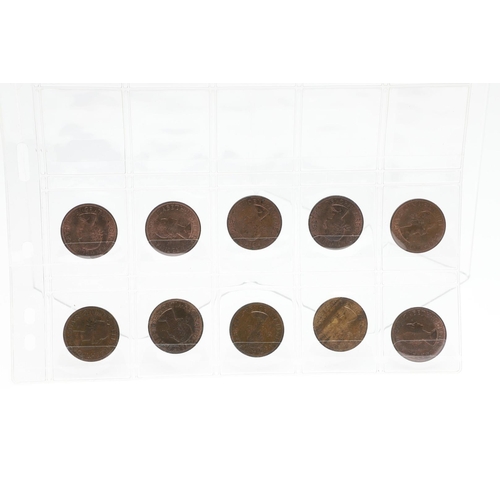 1875 - A COLLECTION OF COPPER AND OTHER SMALLER DENOMINATIONS, GEORGE II AND LATER. A Collection of Pennies... 