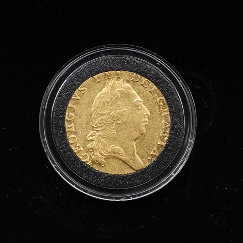 1887 - A GEORGE III 'SPADE' GUINEA, 1793. A George III Guinea, fifth laureate and draped bust r. Reverse wi... 