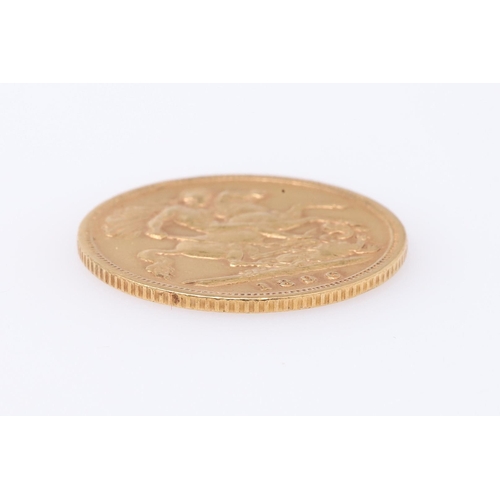 1918 - A VICTORIAN HALF SOVEREIGN, 1896. A Victorian Half Sovereign, old veiled bust l. St. George and the ... 