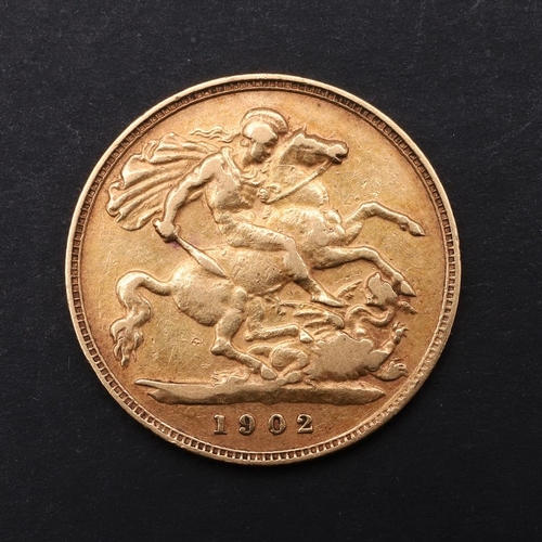 1931 - AN EDWARD VII HALF SOVEREIGN, 1902. An Edward VII Half Sovereign, bare head r. St George and the Dra... 