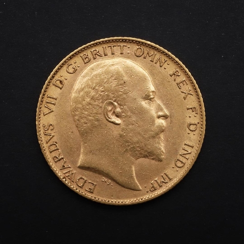 1933 - AN EDWARD VII HALF SOVEREIGN, 1903. An Edward VII Half Sovereign, bare head l. reverse George and th... 