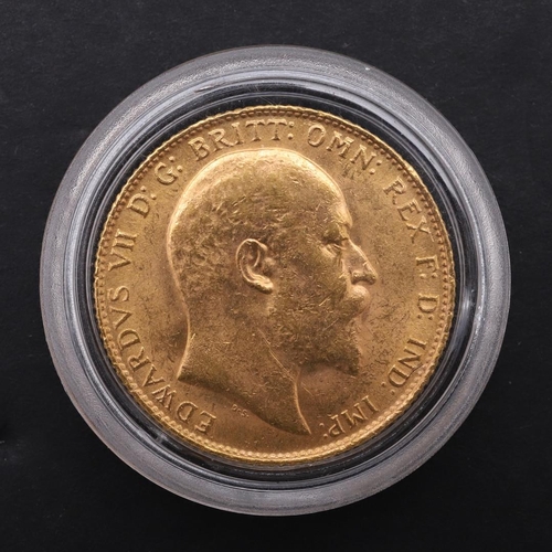 1938 - AN EDWARD VII SOVEREIGN, 1906. An Edward VII Sovereign, bare head l. reverse George and the Dragon, ... 