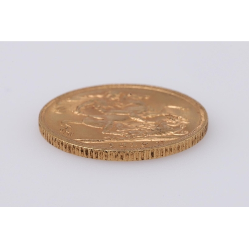 1956 - A GEORGE V SOVEREIGN, 1913. A George V Sovereign, bare head l. reverse St George and the Dragon, dat... 