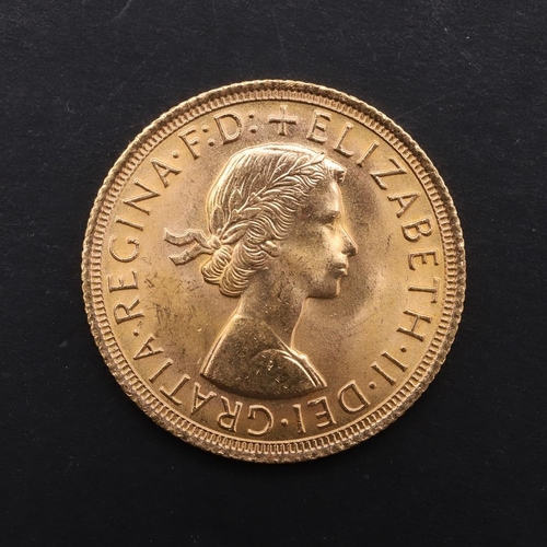 1988 - AN ELIZABETH II SOVEREIGN, 1965. An Elizabeth II Sovereign, bare head r. reverse George and the drag... 