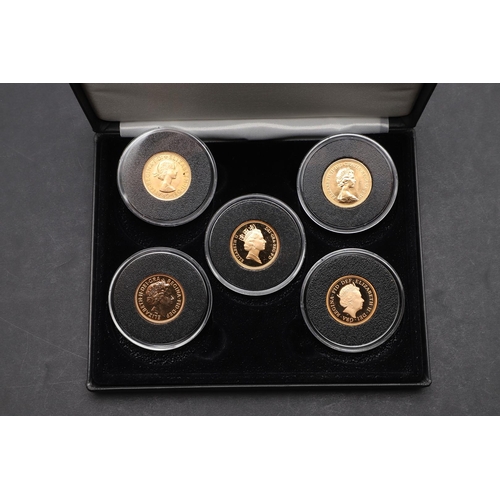 1995 - AN ELIZABETH II FIVE COIN SOVEREIGN SET. 1968, 1981, 1990, 2015 (2). 'The Queen Elizabeth II portrai... 