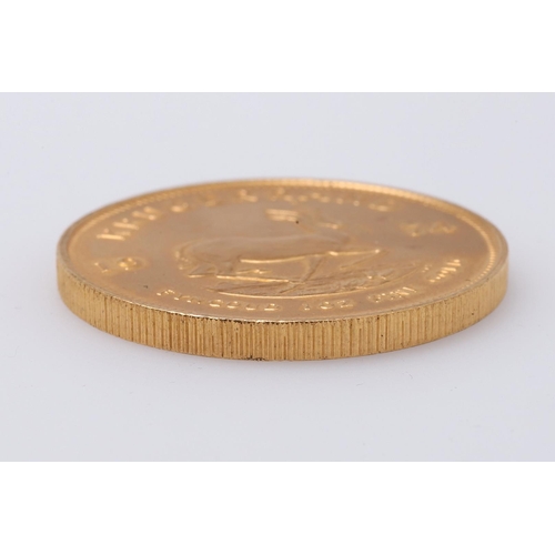 1999 - A SOUTH AFRICA GOLD KRUGERRAND, 1974. A Krugerrand, Reverse dated 1974 'Fyngoud 1 oz Fine Gold'.