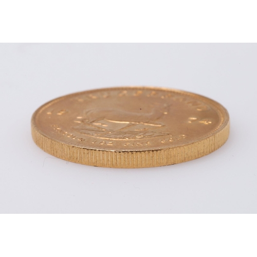 2001 - A SOUTH AFRICA GOLD KRUGERRAND, 1974. A Krugerrand, Reverse dated 1974 'Fyngoud 1 oz Fine Gold'.