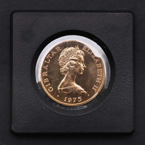 2012 - A GIBRALTAR GOLD FIFTY POUND COIN, 1975. An Elizabeth II Gibraltar  £50.00 coin, Crowned bust r. Cro... 