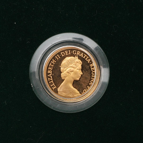 2018 - AN ELIZABETH II PROOF SOVEREIGN, 1980. An Elizabeth II Proof Sovereign, crowned bust r. Reverse St G... 