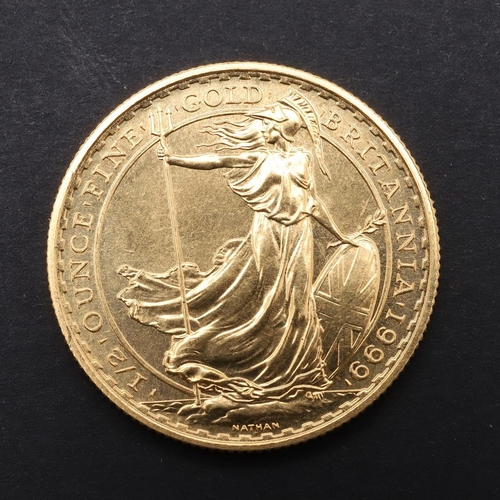 2026 - AN ELIZABETH II £50.00 GOLD BRITANNIA, 1999. A 1/2 ounce gold Britannia £50.00 coin. Crowned bust r.... 