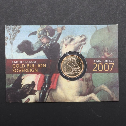 2040 - AN ELIZABETH II SOVEREIGN, 2007. An Elizabeth II Sovereign, bare head r. reverse George and the drag... 