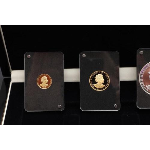 2075 - A THREE COIN GOLD AND SILVER ANGEL SET, 2019. A set of three coins comprising an Elizabeth II Isle o... 