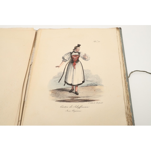 297 - BIRMANN & HUBER (PUBLISHERS). COLLECTION DE COSTUMES SUISSES (pls. 1-56). A folio of 56 lithographs ... 