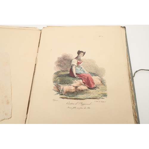 297 - BIRMANN & HUBER (PUBLISHERS). COLLECTION DE COSTUMES SUISSES (pls. 1-56). A folio of 56 lithographs ... 