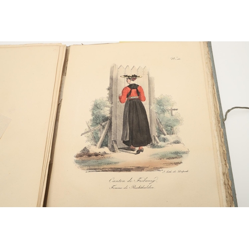 297 - BIRMANN & HUBER (PUBLISHERS). COLLECTION DE COSTUMES SUISSES (pls. 1-56). A folio of 56 lithographs ... 