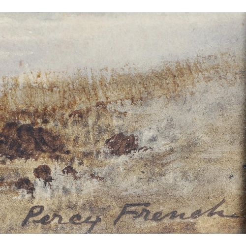 302 - PERCY FRENCH (1854-1920). IRISH LANDSCAPE SCENES. A pair, both signed, watercolour Each 12 x 17cm. (... 