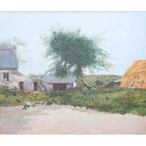 358 - CHRISTOPHER SANDERS, RA (1905-1991). FRENCH FARM, PROBABLY BRITTANY. (d) Inscribed with title on ove... 