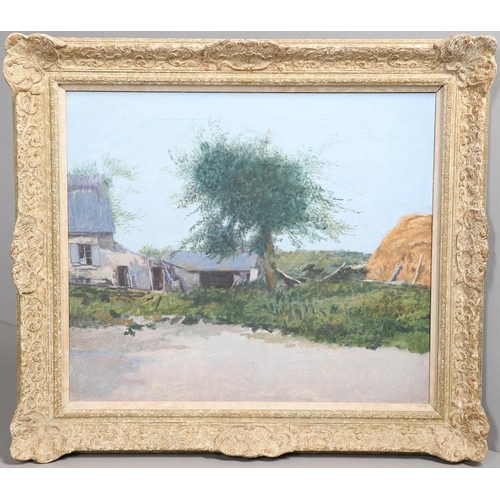 358 - CHRISTOPHER SANDERS, RA (1905-1991). FRENCH FARM, PROBABLY BRITTANY. (d) Inscribed with title on ove... 