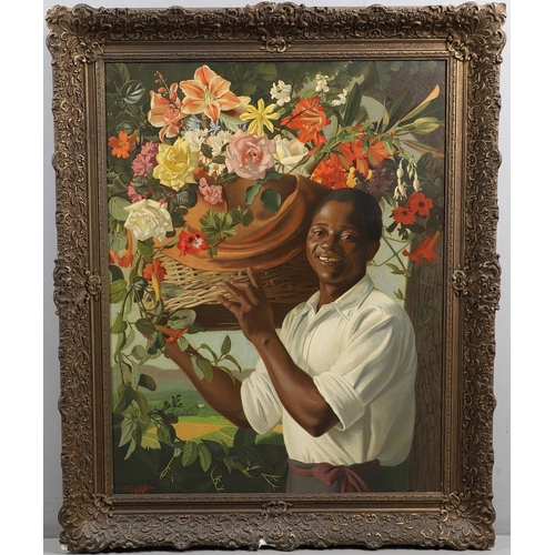 368 - JAMES EDDIE (SOUTH AFRICAN/BRITISH, 1916-2002). THE YOUNG GARDENER. (d) Signed and dated 1948, oil o... 