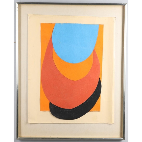 371 - SIR TERRY FROST, RA (1915-2003). SUSPENDED FORMS; STRAW, ORANGE, BLUE, c.1972. (d) Four oils on cut ... 