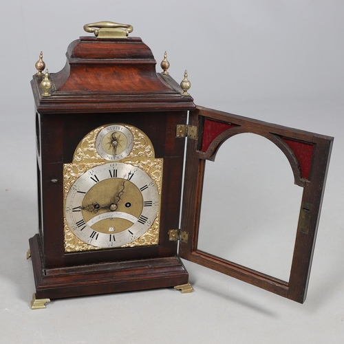 383 - A GEORGE III LATE 18TH CENTURY TABLE CLOCK BY E HARVEY, BRENTWOOD. the 6 3/4